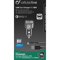 CellularLine nabíjecí set USB autonabíječky a USB-C kabelu Qualcomm® Quick Charge™ 3.0, 18W, černá_767157457