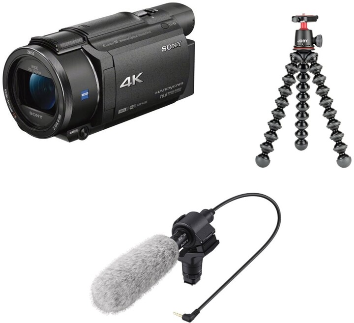 Sony FDR-AX53 vloger kit (mikrofon + stativ)_1949723120