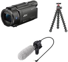 Sony FDR-AX53 vloger kit (mikrofon + stativ) O2 TV HBO a Sport Pack na dva měsíce