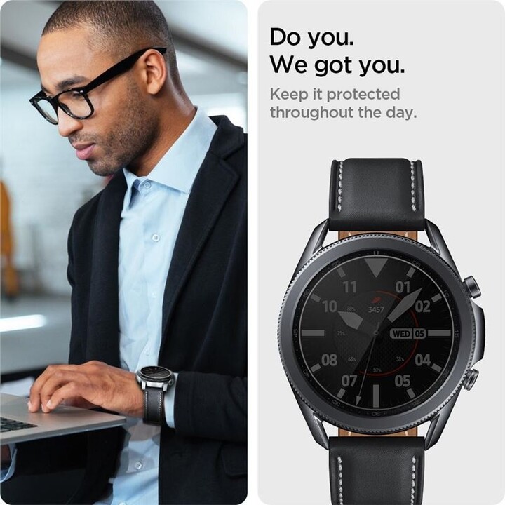 Spigen ochranné sklo Pro Flex EZ Fit pro Galaxy Watch 3, 45mm, 2ks_626522032