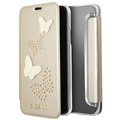 Guess Studs and Sparkle Book Pouzdro Beige pro iPhone X