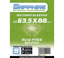 Ochranné obaly na karty SapphireSleeves - Green, standard, 100ks (63.5x88)_1127085404