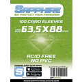 Ochranné obaly na karty SapphireSleeves - Green, standard, 100ks (63.5x88)_1127085404