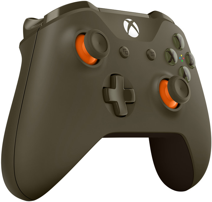 Xbox ONE S Bezdrátový ovladač, vojenská zelená/oranžová (PC, Xbox ONE)_635282089