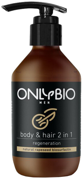 Šampon OnlyBio, pro muže, vlasy a tělo, regenerační, 250 ml_1415122739