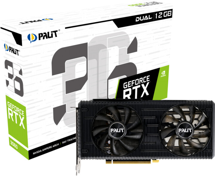 PALiT GeForce RTX 3060 Dual, LHR, 12GB GDDR6_1060956133