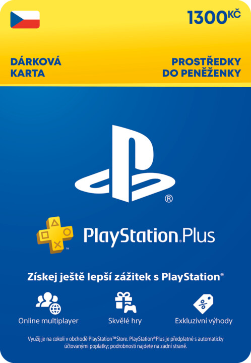 Karta PlayStation Plus Premium 3 měsíce - Dárková karta 1 300 Kč - elektronicky_220689164
