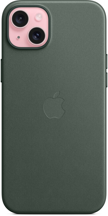 Apple kryt z tkaniny FineWoven s MagSafe na iPhone 15 Plus, listově zelená_632086445