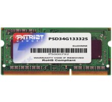 Patriot Signature Line 4GB DDR3 1333 CL9 SO-DIMM Poukaz 200 Kč na nákup na Mall.cz