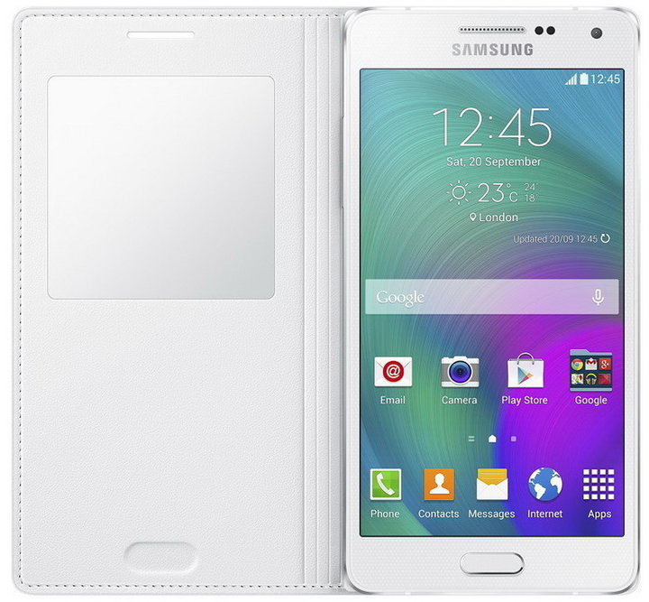 Samsung pouzdro S-view EF-CA500B pro Galaxy A5 (SM-A500), bílá_1071817815