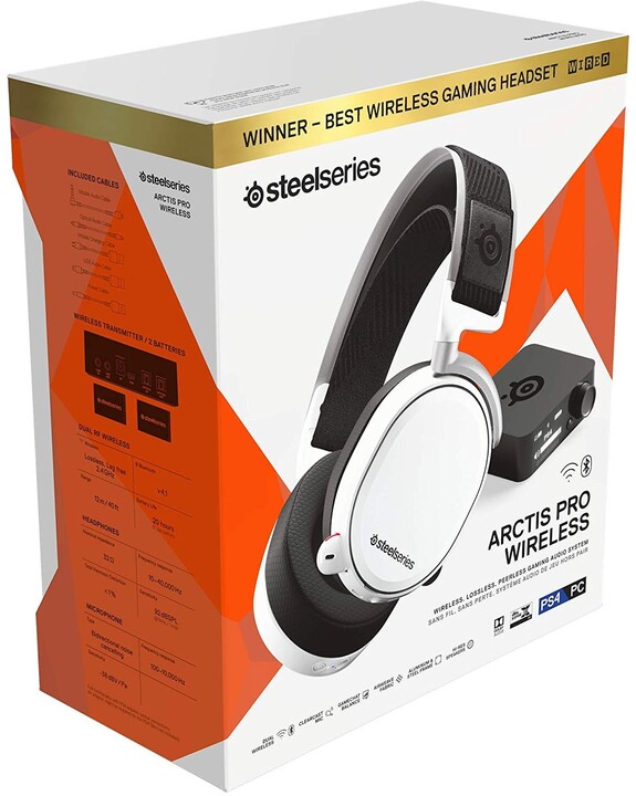 SteelSeries Arctis Pro Wireless, bílá_1206830036