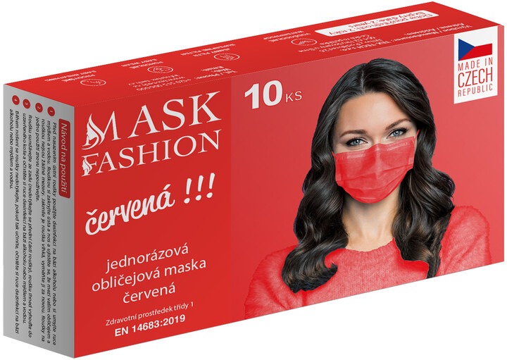 Barevná rouška fashion (10ks), červená_1168044345
