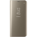Samsung S8 Flipové pouzdro Clear View se stojánkem, zlatá