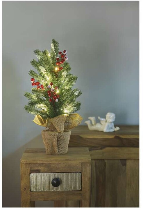 Emos LED vánoční stromek zasněžený, 52 cm, 3x AA, vnitřní, teplá bílá, časovač_665235484