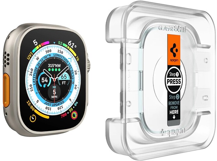 Spigen ochranné sklo EZ Fit pro Apple Watch Ultra 49mm, 2 ks_1088167155