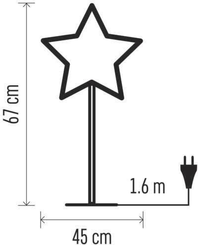 Emos Vánoční hvězda papírová s bílým stojánkem, 45 cm, vnitřní_1136863052