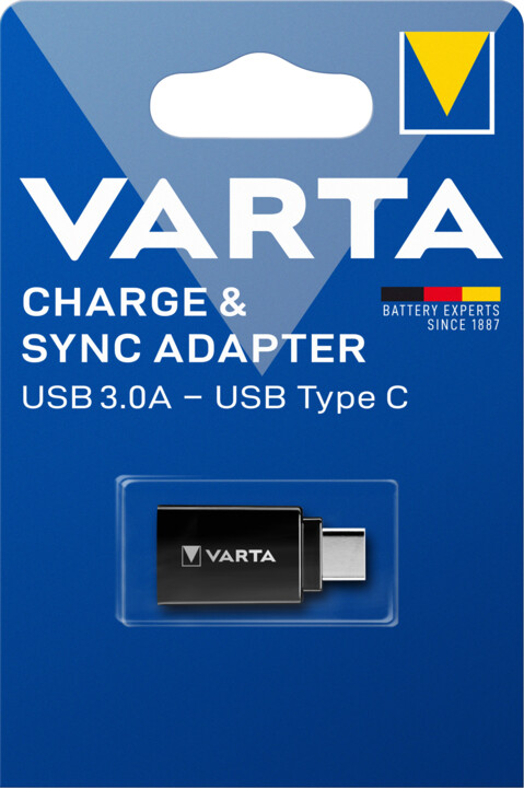 VARTA adaptér USB - USB-C, F/M, černá_189345340