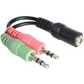 DeLock adaptér stereo jack 3,5 mm 4 pin samice > 2 x stereo jack 3,5 mm 3 pin_20586916