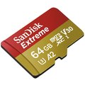 SanDisk Micro SDXC Extreme 64GB 160MB/s A2 UHS-I U3 V30 pro akční kamery + SD adaptér_200253865