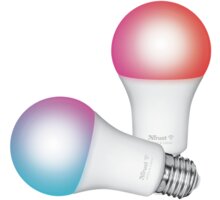 Trust Smart WiFi LED žárovka, E27, RGB, 2 ks_17072345