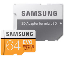Samsung Micro SDXC 64GB EVO UHS-I U3 + SD adaptér_134287190