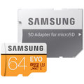 Samsung Micro SDXC 64GB EVO UHS-I U3 + SD adaptér