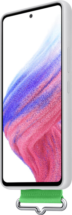 Samsung silikonový zadní kryt s poutkem pro Galaxy A53 5G, bílá_531079723