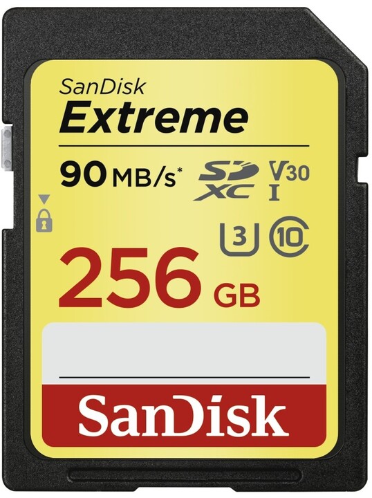 SanDisk SDXC Extreme 256GB 90MB/s UHS-I U3 V30_335144940