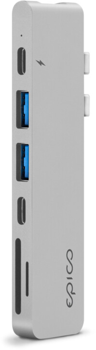 EPICO Hub Pro s rozhraním USB-C pro notebooky - stříbrná_538558734