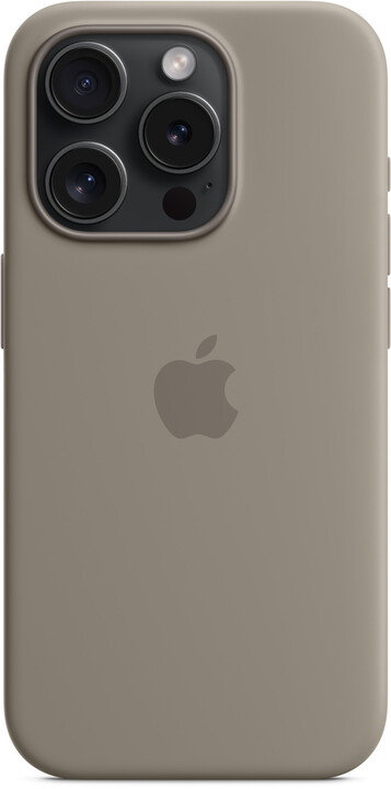 Apple Silikonový kryt s MagSafe pro iPhone 15 Pro, jílově šedá_556917023