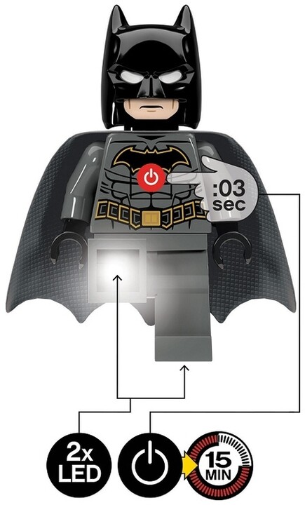 Baterka LEGO Batman, LED, šedá_1940347751