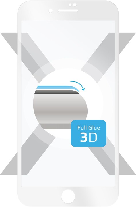 FIXED 3D Full-Cover ochranné tvrzené sklo pro Apple iPhone 7 Plus/8 Plus, bílé_170089221