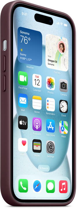 Apple kryt z tkaniny FineWoven s MagSafe na iPhone 15, morušově rudá_1189365067