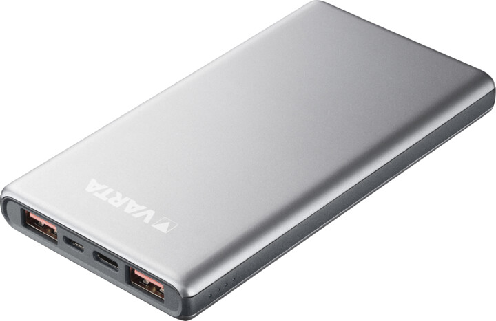 VARTA powerbanka Fast Energy, 10000mAh, USB-C, 2xUSB 3.0, QC, PD, šedá_1394470667