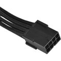 SilverStone prodloužení napájení 8pin na PCI-E 8pin(6+2) konektor,300mm, černá_1459113699