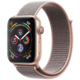 Apple Watch series 4, 40mm, pouzdro ze zlatého hliníku/růžový provlékací řemínek