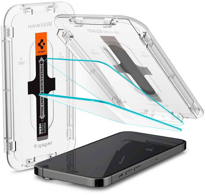 Spigen ochranné sklo tR EZ Fit pro Apple iPhone 14 Pro, transparentní, 2ks_953019021