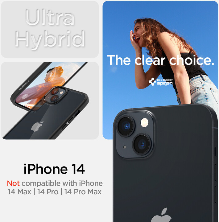 Spigen ochranný kryt Ultra Hybrid pro Apple iPhone 14, černá_105116595