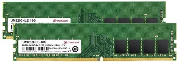 Transcend 32GB (2x16GB) DDR4 3200 CL22, 1Rx8_1873950894