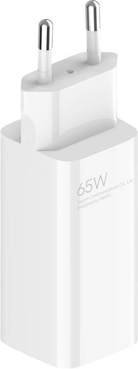 Xiaomi síťová nabíječka GaN, USB-A, USB-C, 65W, bílá_306838324