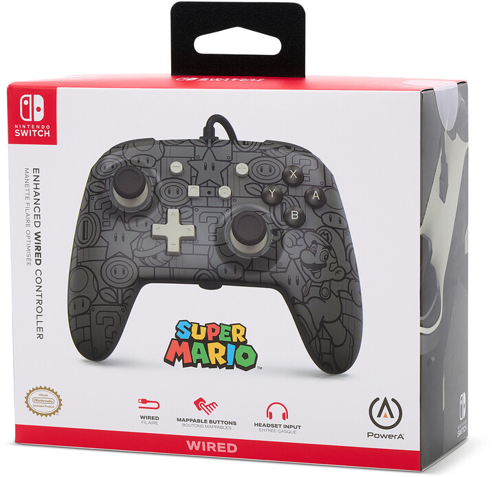 PowerA Enhanced Wired Controller, Power-Up Mario (SWITCH)_2121372201