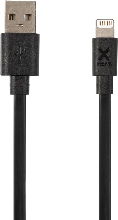 Xtorm kabel USB - Lightning, plochý, M/M, 1m, černá_2138245913