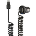 Scosche autonabíječka StrikeDrive s krouceným Lightning kabelem a USB, I2C24_212495712