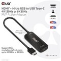 Club3D Adaptér HDMI + Micro USB na USB-C 4K120Hz/8K30Hz, Active Adapter M/F_1061053969