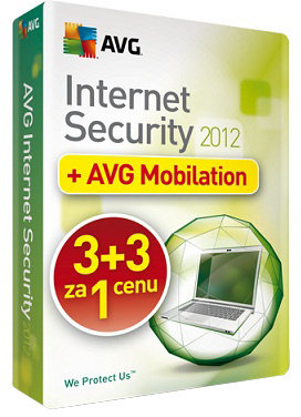 AVG Internet Security 2012-3 lic. 12 měsíců BOX+ 3 lic. AVG Mobilation_853282443