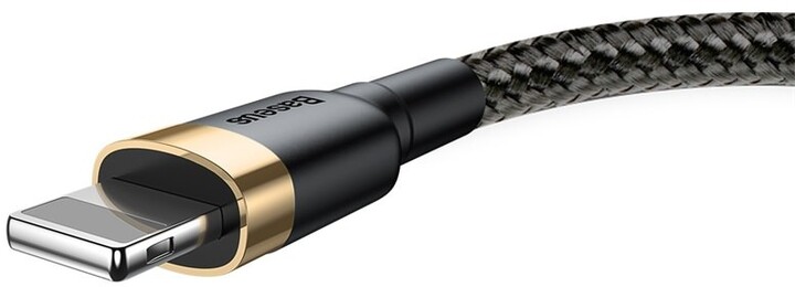BASEUS kabel Cafule USB-A - Lightning, nabíjecí, datový, 3m, zlatá/černá_777766102