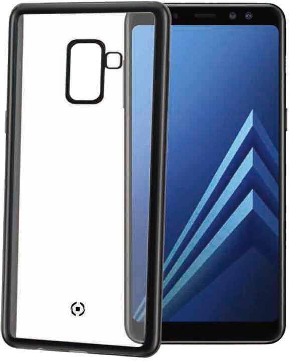 CELLY Laser TPU pouzdro - lemování s matným kovovým efektem pro Samsung Galaxy A8 (2018), černé_833244976