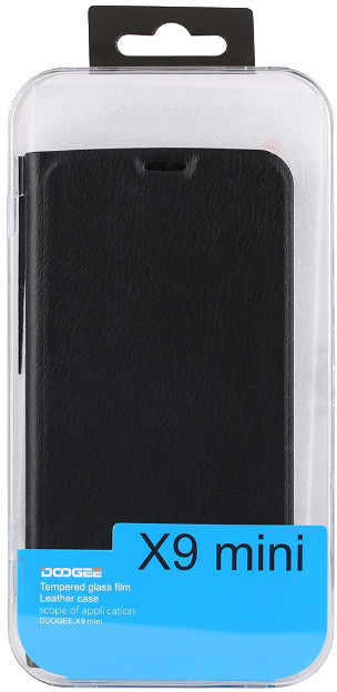 DOOGEE X9 MINI Flip Case + Screen Protector Glass, černá_191117205