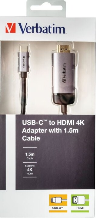 Verbatim adaptér USB-C 3.1 - HDMI 4K, 1.5m_133643807