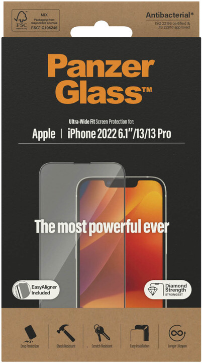 PanzerGlass ochranné sklo pro Apple iPhone 14/13/13 Pro s instalačním rámečkem_736626984